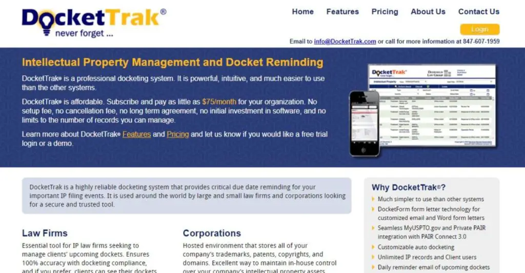 DocketTrak-ip-management-software