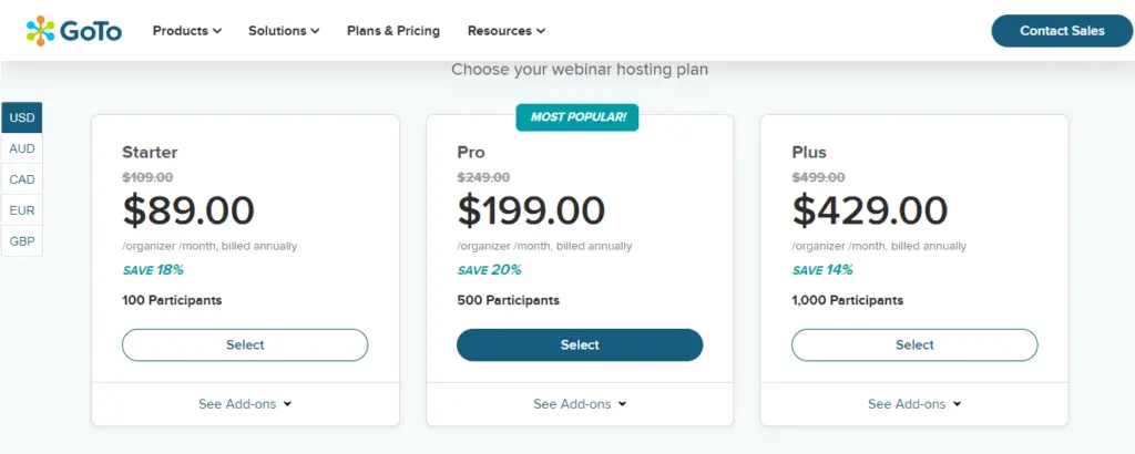 Gotowebinar-pricing-plans