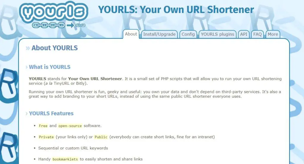 yourls-url-link-shortener