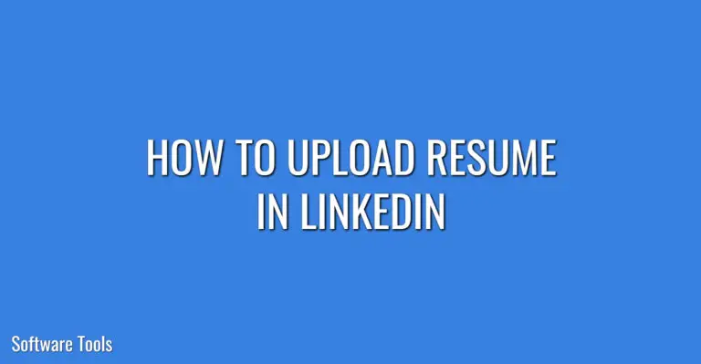 how to upload resume in linkedin
