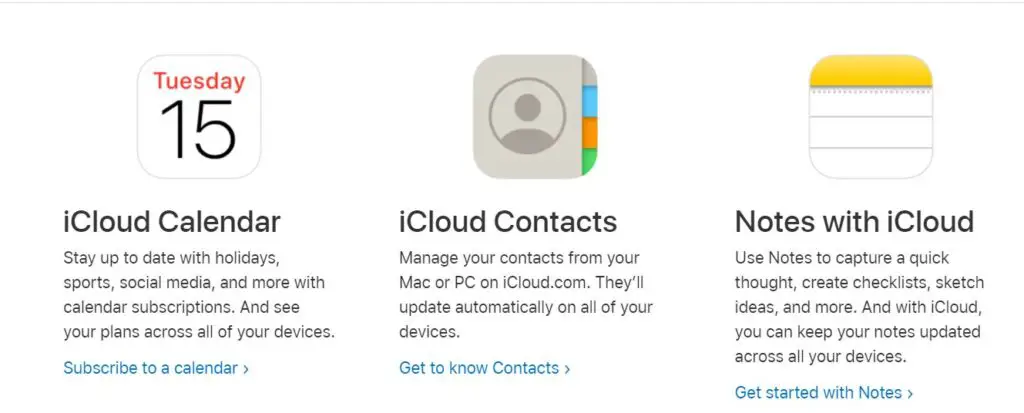 iCloud-Features