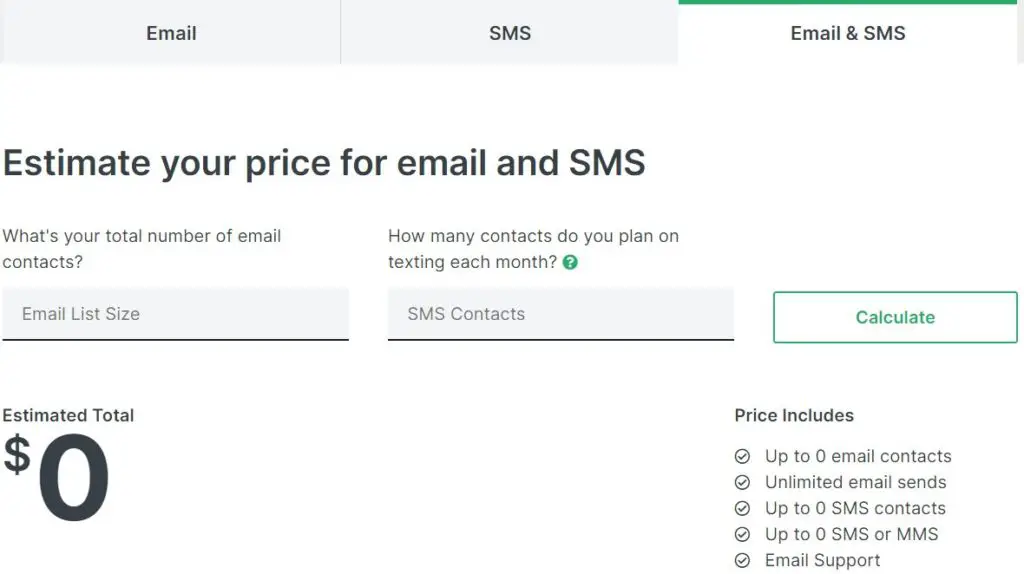 Pricing Plans SMS + Email  Klaviyo