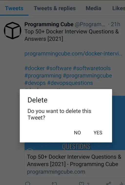 How to Delete a Tweet from Android or iOS-3