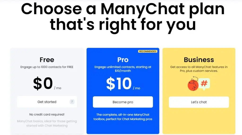 Manychat-pricing