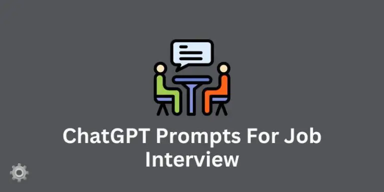 ChatGPT Prompts For Job Interview