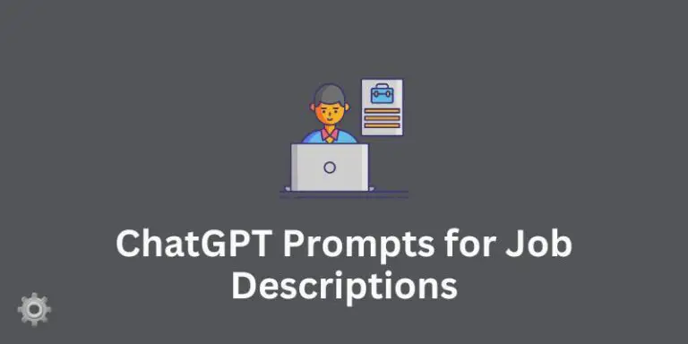 ChatGPT Prompts for Job Descriptions